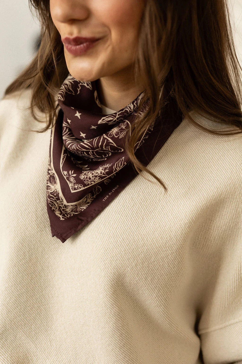 Apaszka Tiger Love Burgundy - Image 5