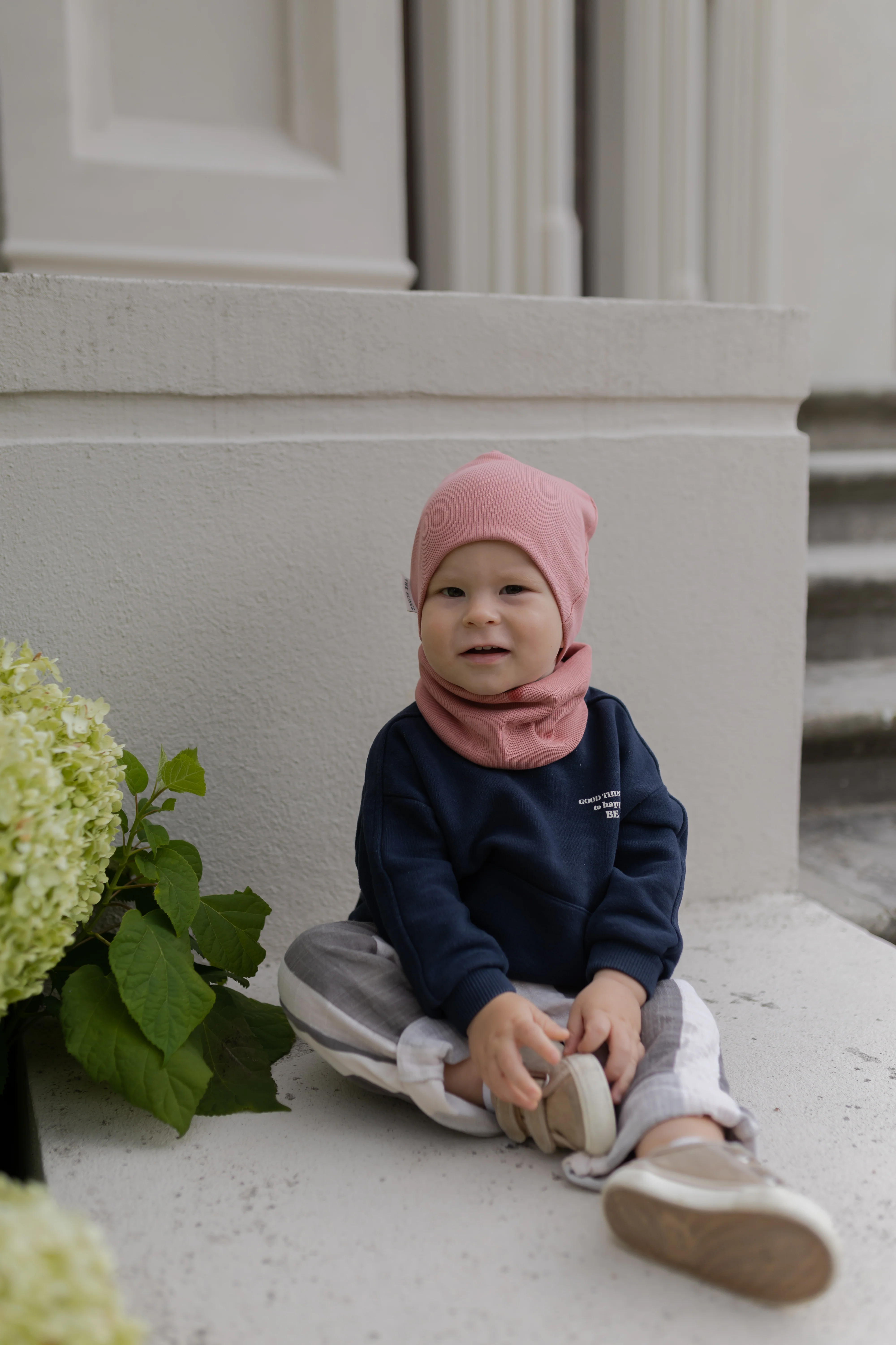 Bawełniana czapka & komin – Rose - Image 6