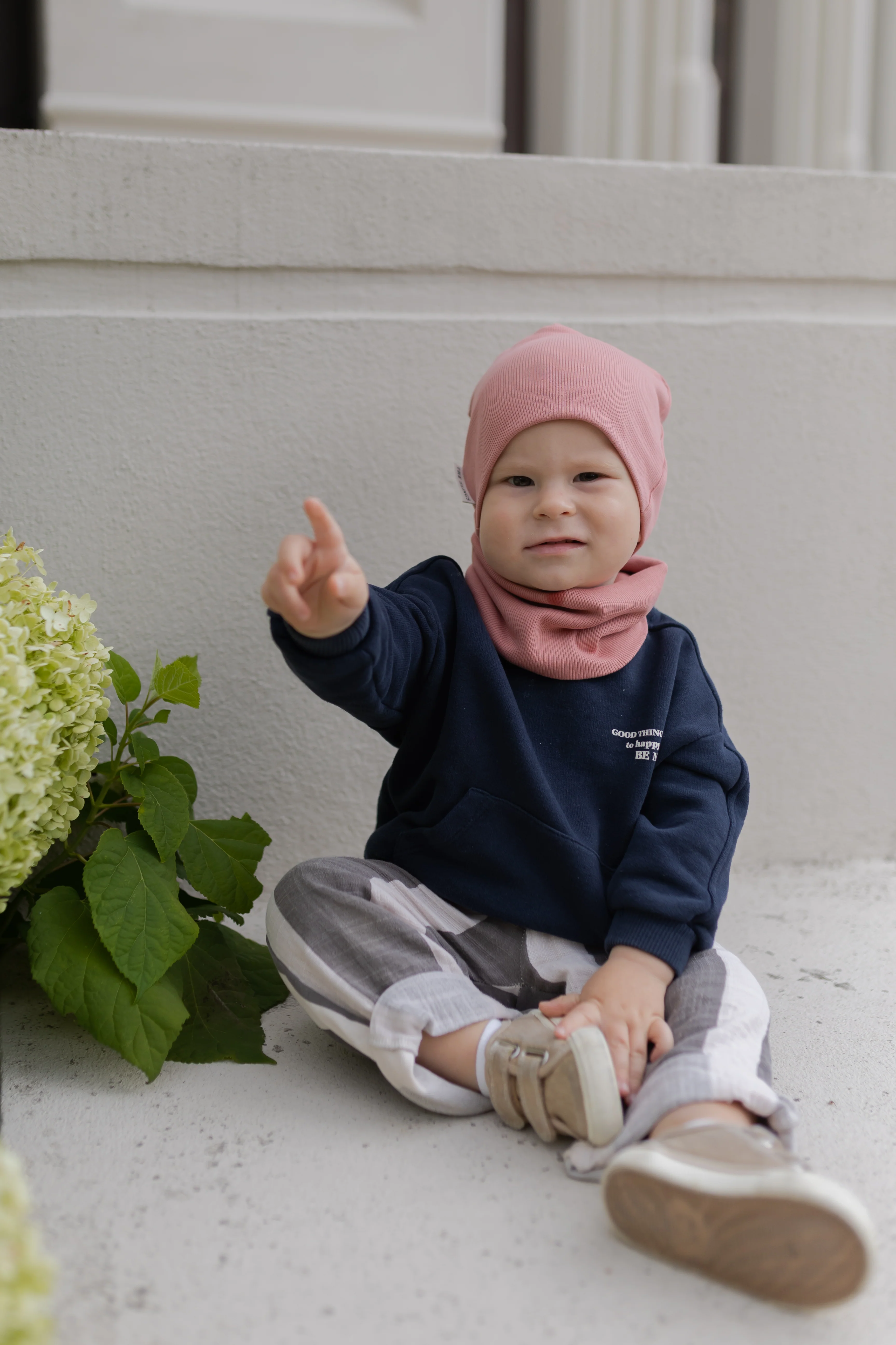 Bawełniana czapka & komin – Rose - Image 8
