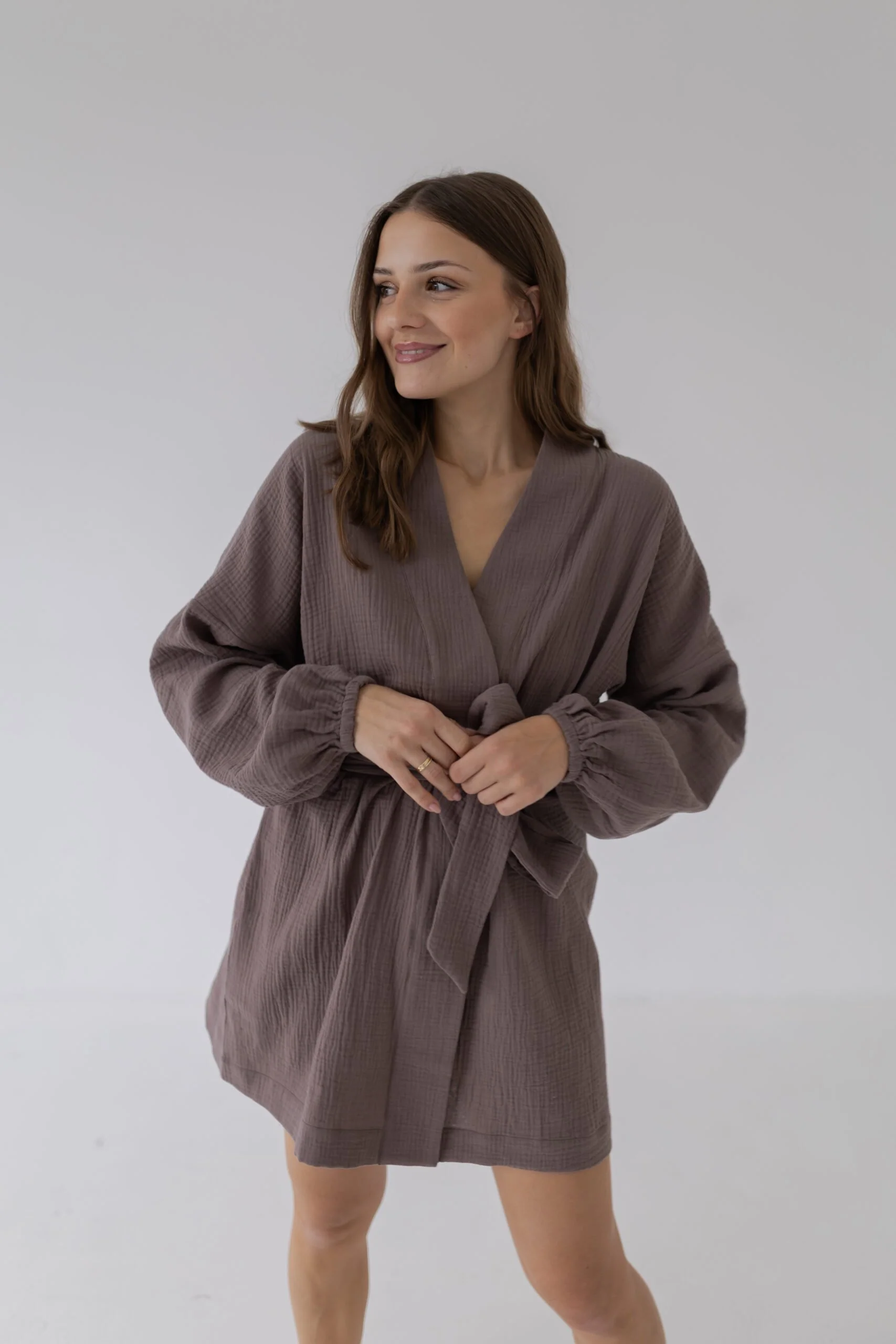 Kimono muślinowe Chocolate - Image 4