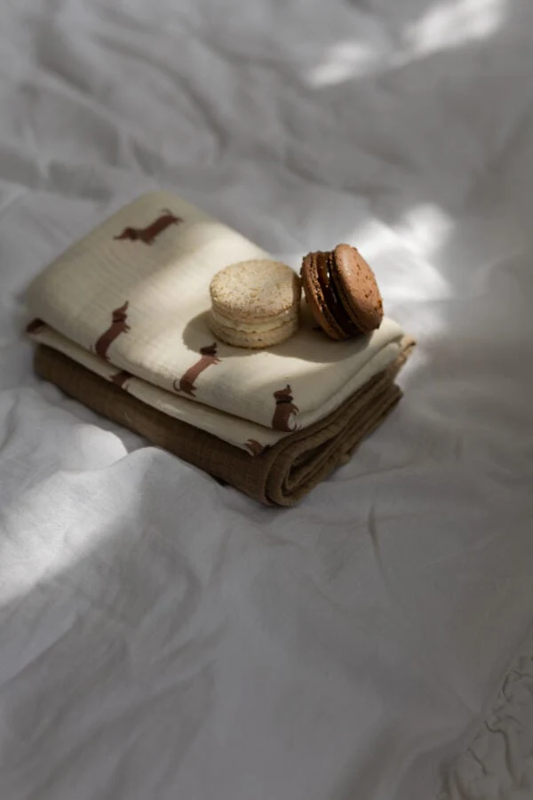 Mini Moffin & Taupe - zestaw małych pieluszek muślinowych - Image 2